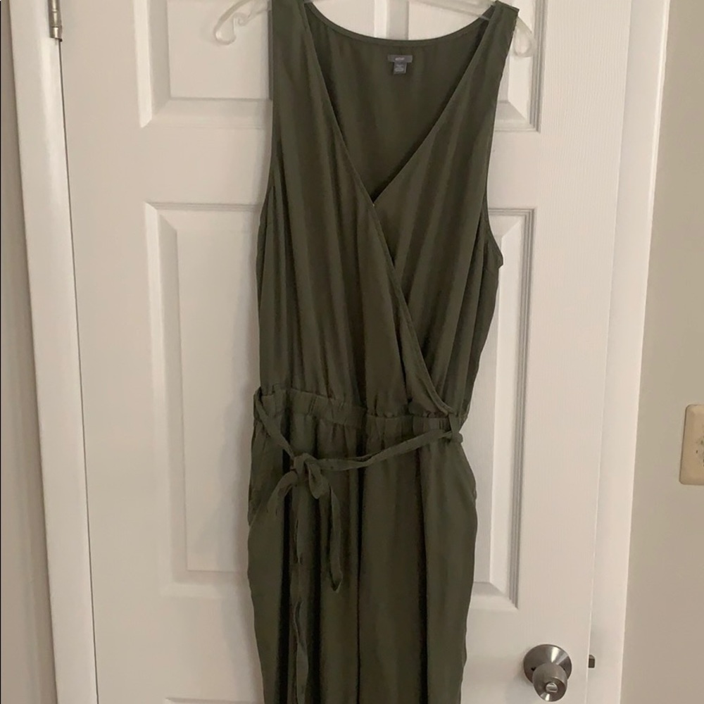 Aerie khaki jumpsuit